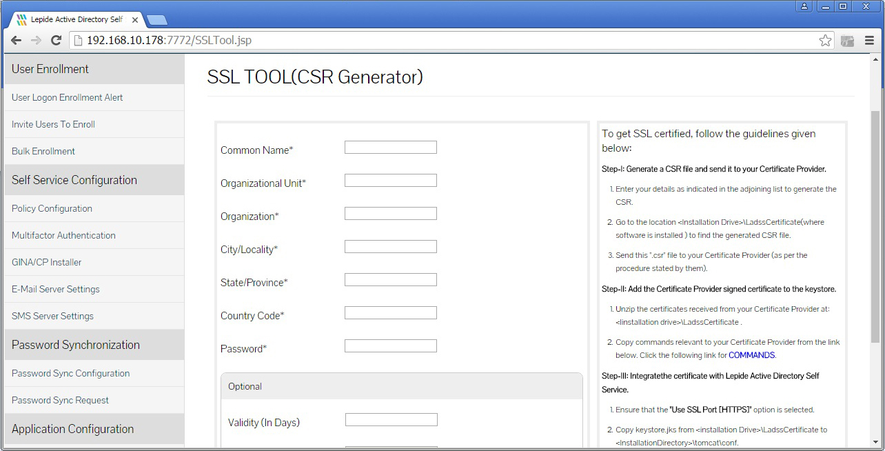 SSL Tool (CSR Generator)