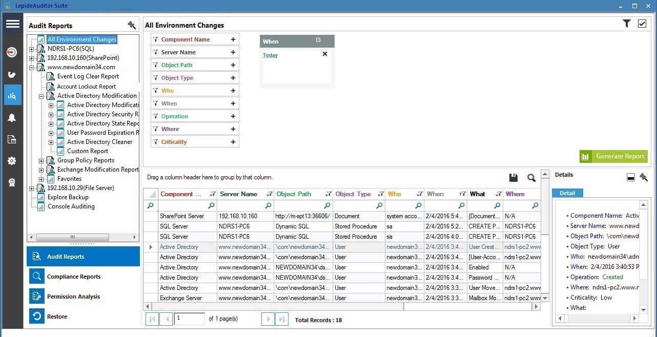 Windows 8 LepideAuditor Suite full