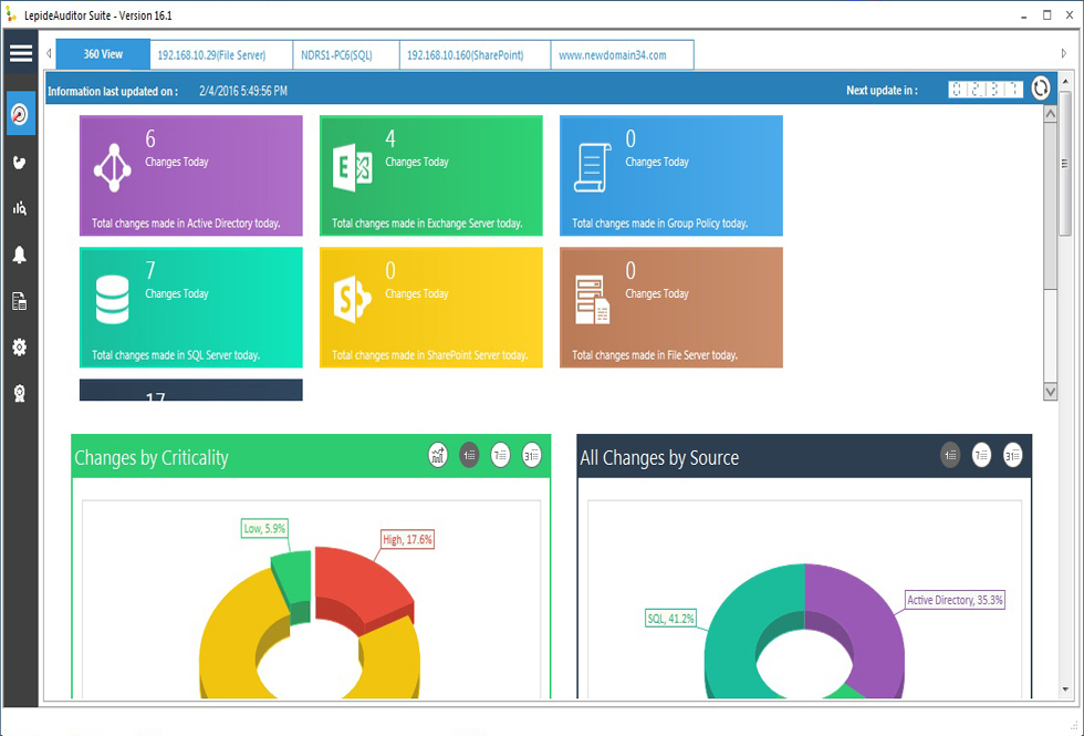 LepideAuditor for File Server software