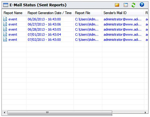 Scheduled Reports - screenshot