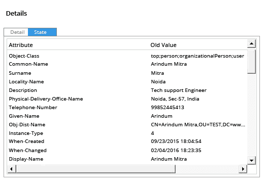 Active Directory Modification Reports - screenshot
