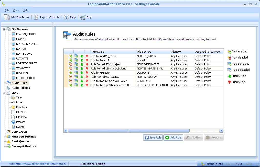Figure 1: Make policies and apply audit rules to perform customized auditing