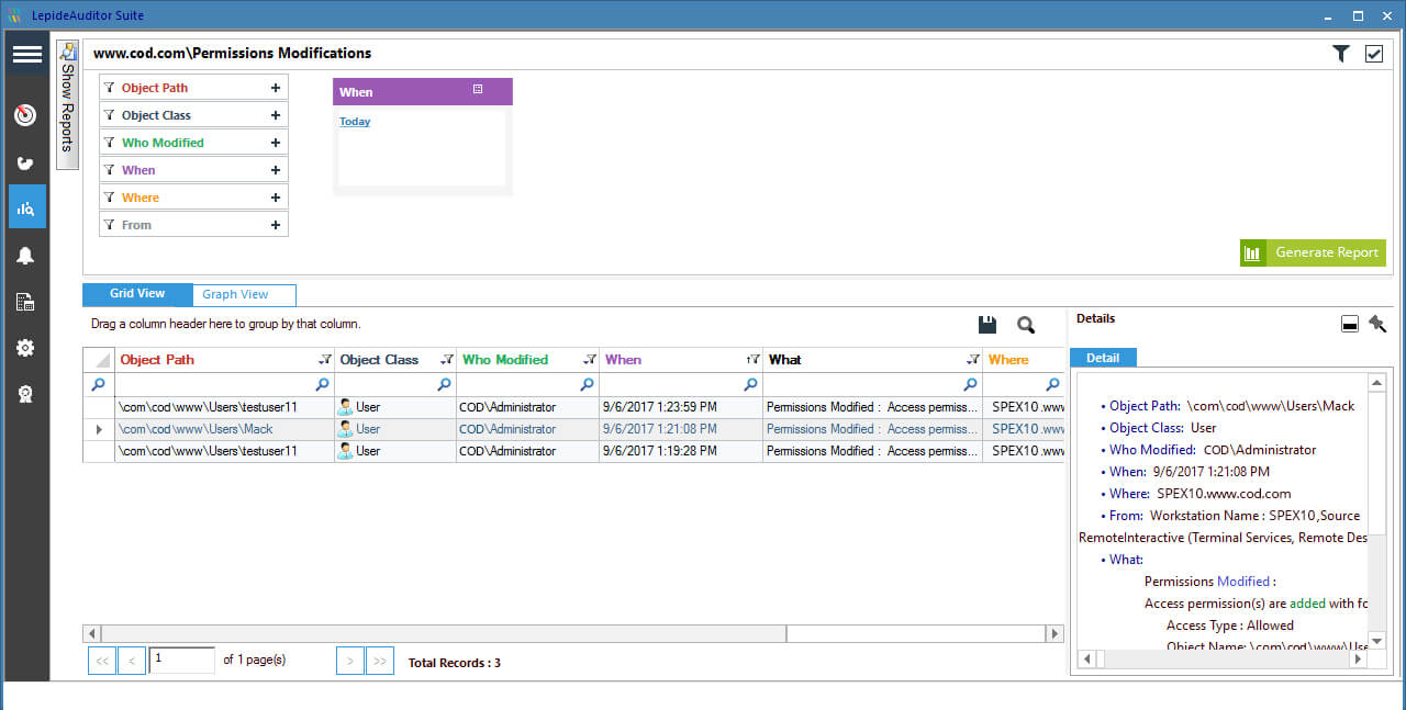 active directory ou permissions report