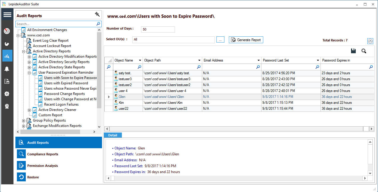 Fig-4-Users-with-soon-to-expire-password-report---LepideAuditor