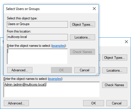 Select Users or Groups