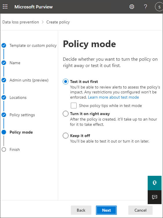 policy mode
