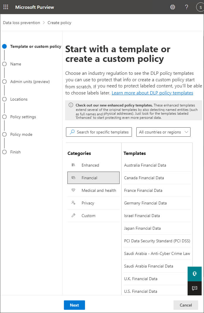 Create custom policy
