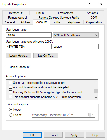 Enable AES Encryption