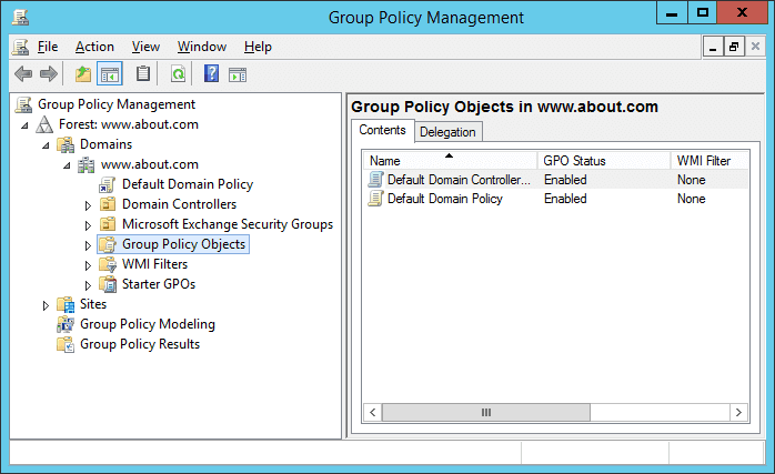 Group Policy Management window