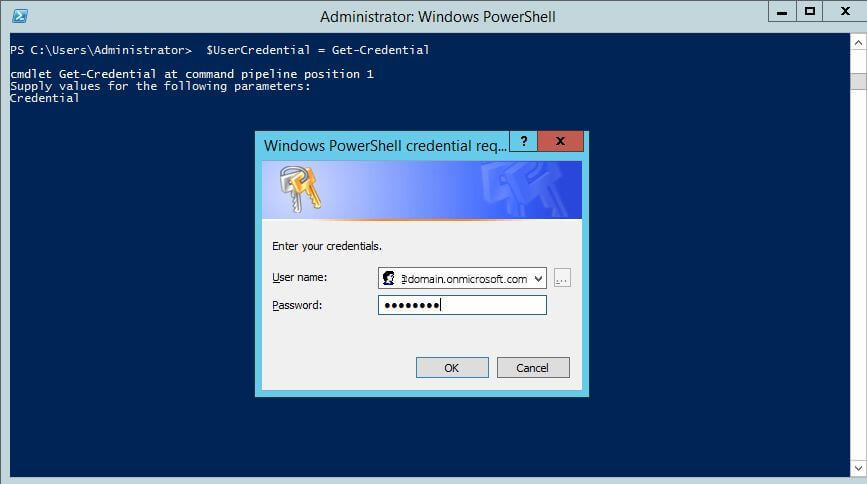 Windows PowerShell Credential Request Window