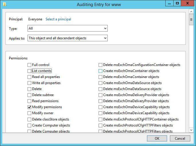 Auditing Entry window