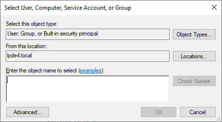 Select User for auditing