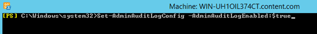 Enable the Administrator Audit Logging
