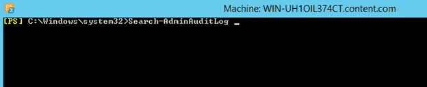 Search-AdminAuditLog command