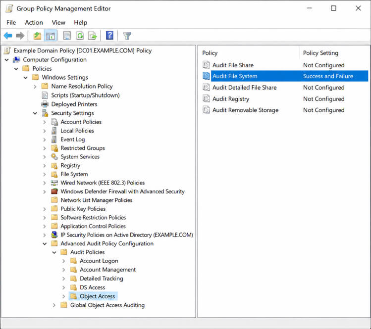Enable Audit File System using Advanced Audit Policy