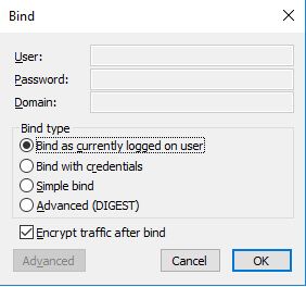 bind dialog box