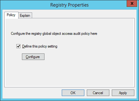 Registry policy