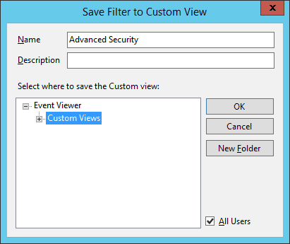 save filter to custom view