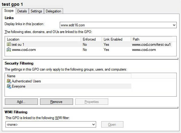 Group Policy Management Console