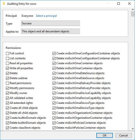 Auditing Entry window