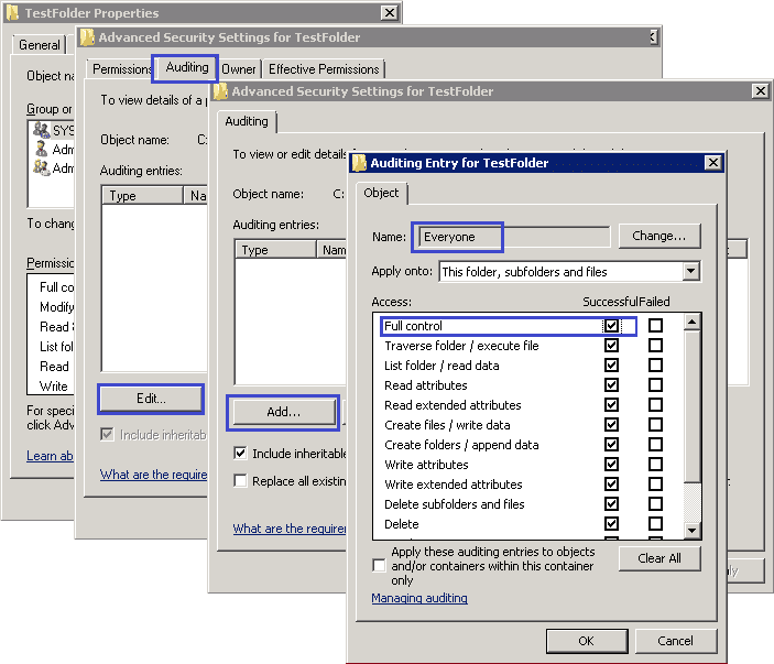 auditing tab