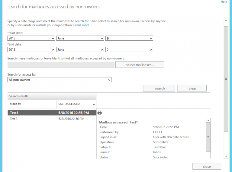 How to Track Exchange Server Shared Mailboxes Access using EAC