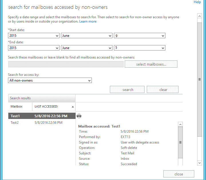 Search for Audit Entries