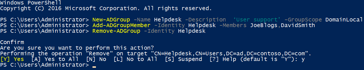 Add-ADGroupMember cmdlet