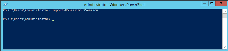 Import PSSession command run