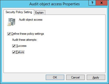 Enable audit policy