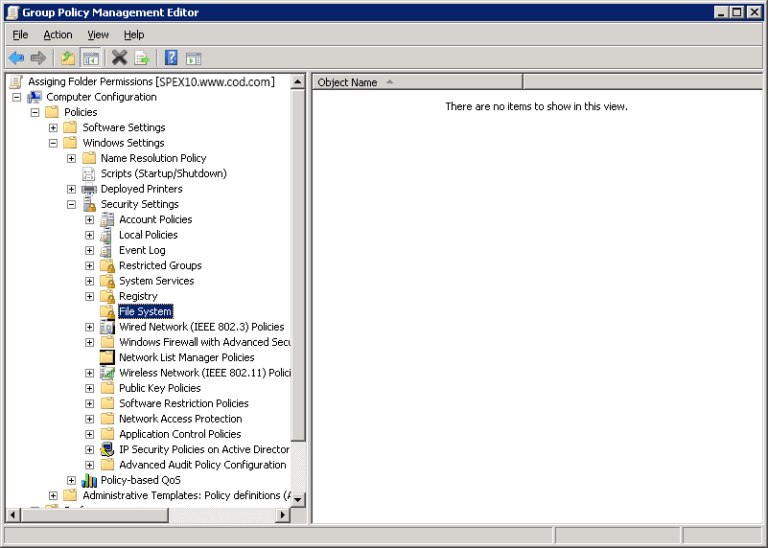 How to Assign Permissions to Files and Folders through Group Policy