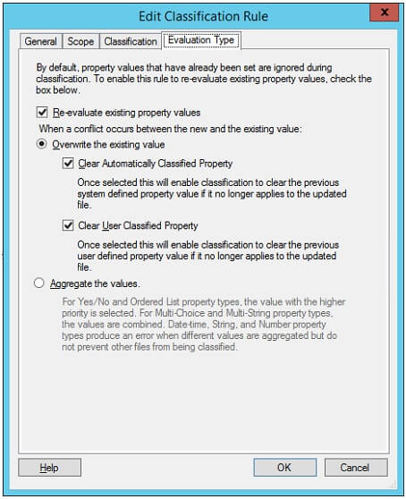 edit classification rule