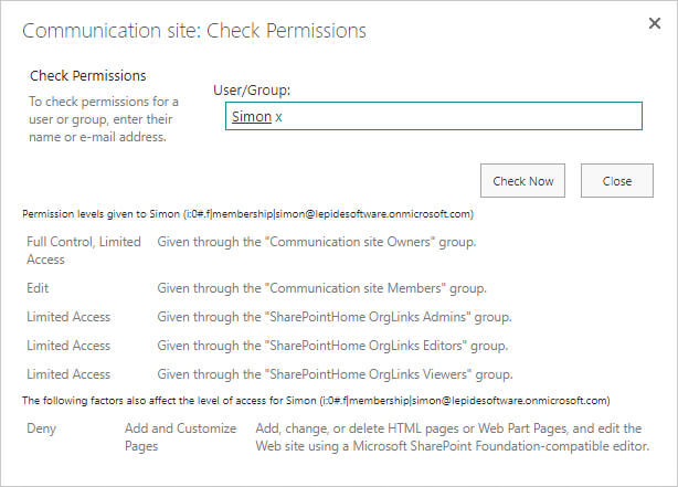 SP Permissions
