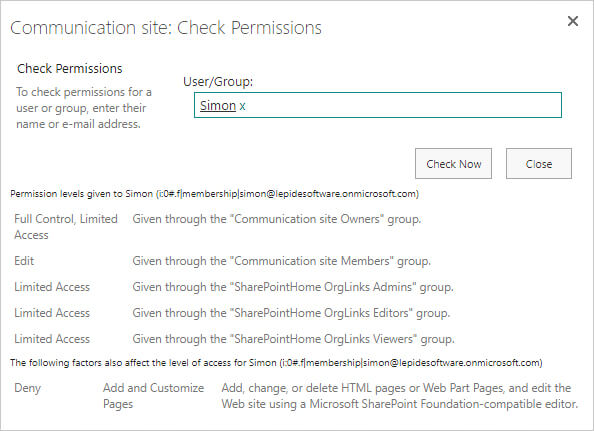 SP Permissions