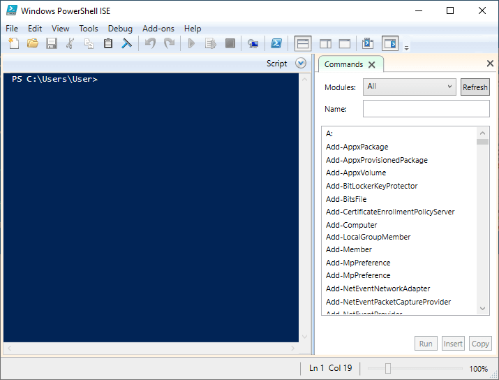 windows PowerShell (ISE)