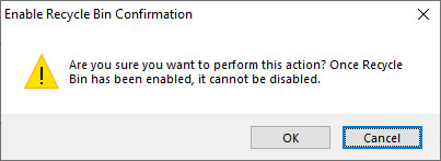 recycle bin confirmation