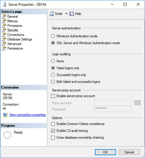 Enable SQL Server Auditing