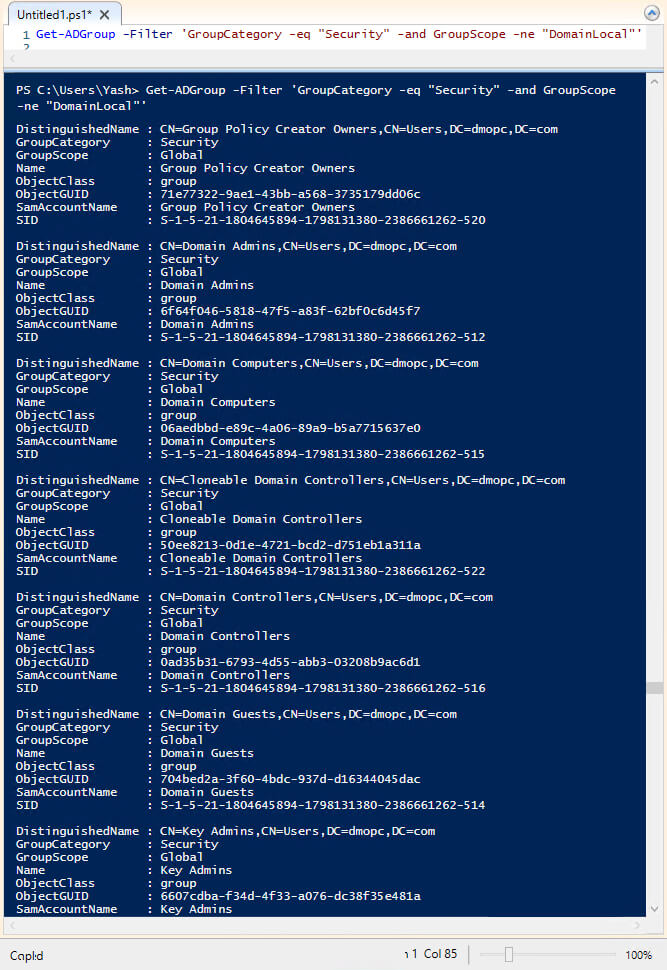 Get-ADGroup cmdlet syntax