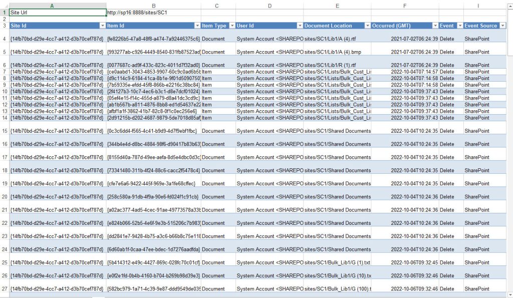 find out who deleted a file in sharepoint