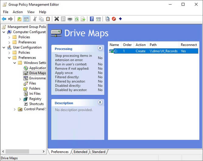 New. Mapped Drive