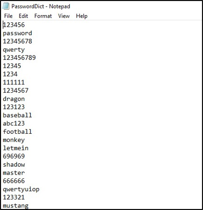 Password Dictionary