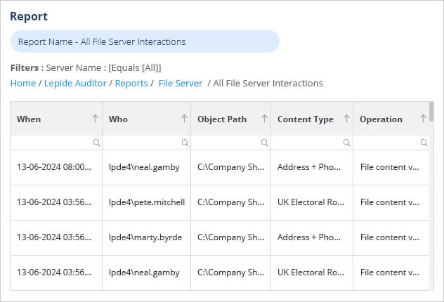 NetApp Filer Auditor Reporter