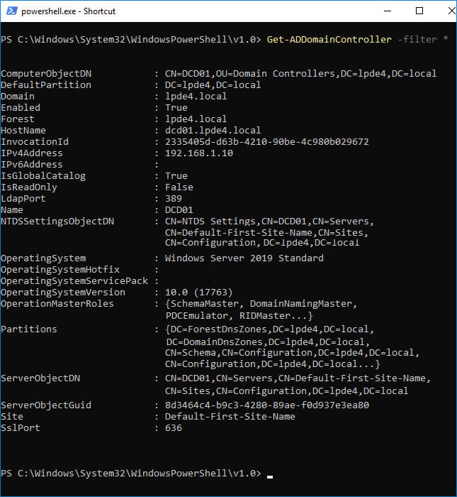 List all domain controllers