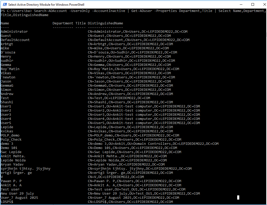 pipe the results to the Get-ADUser cmdlet