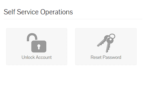 Self Reset Password and/or Unlock Account - screenshot