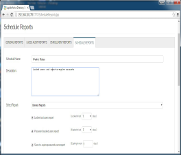 Scheduling reports with LepideActive Directory Self Service