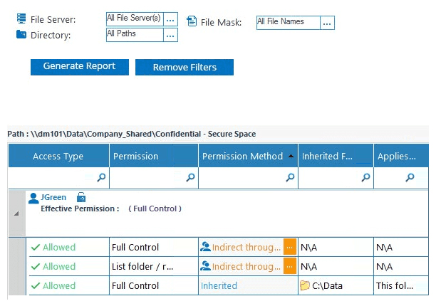 Visualize the Structure of Your Access Rights - screenshot