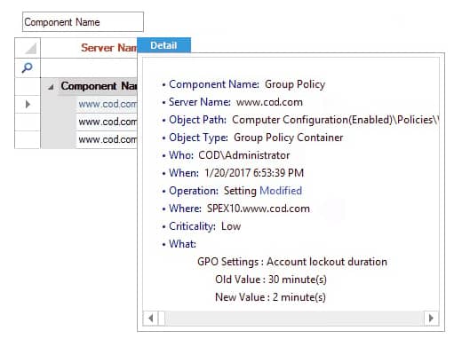 Changes in Account Lockout Policies - screenshot