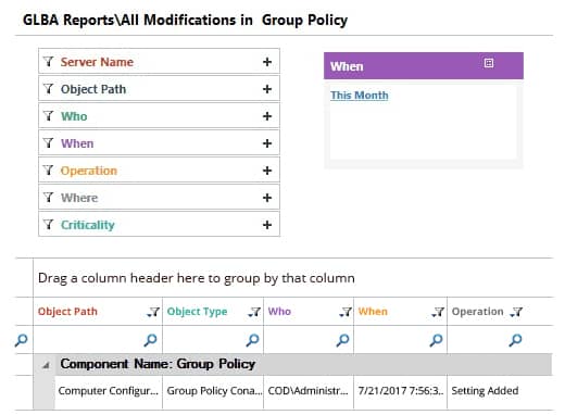 Audit Changes in Group Policies - screenshot