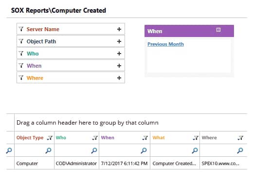 Audit Changes in Computer Objects - screenshot